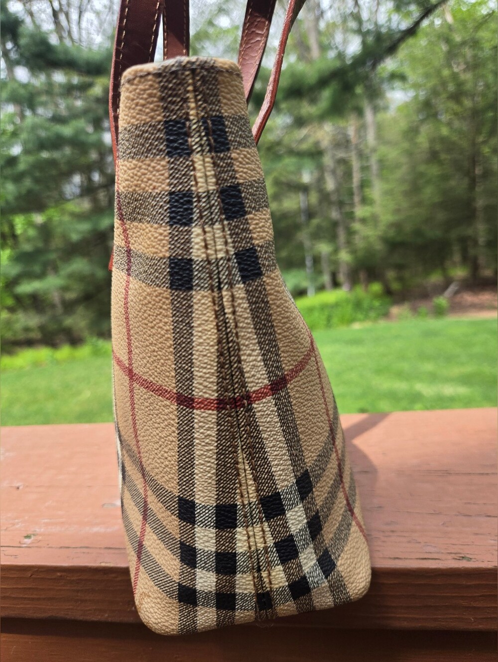 Burberry Haymarket Mini Tote - Picture 4 of 11